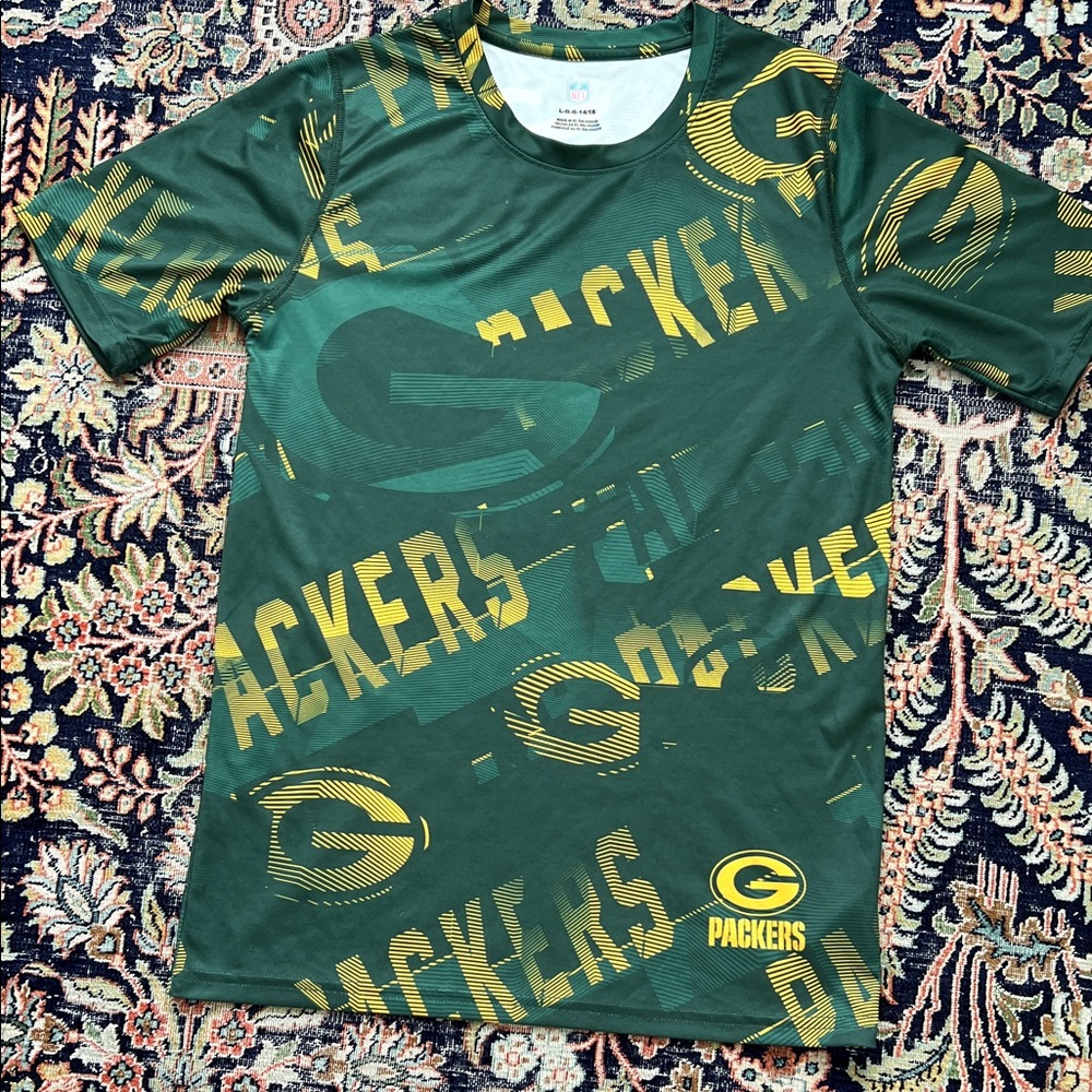 Green Bay Packers shirt sleeve performance NFL shirt